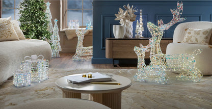 L'Oca Nera - Renna seduta piccola con luce led