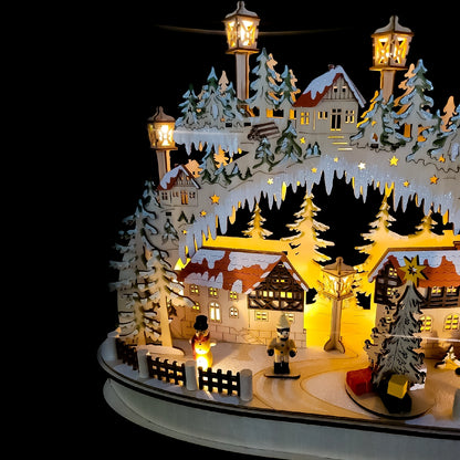 Il Mondo dei Carillon - Ponte luminoso natalizio in legno