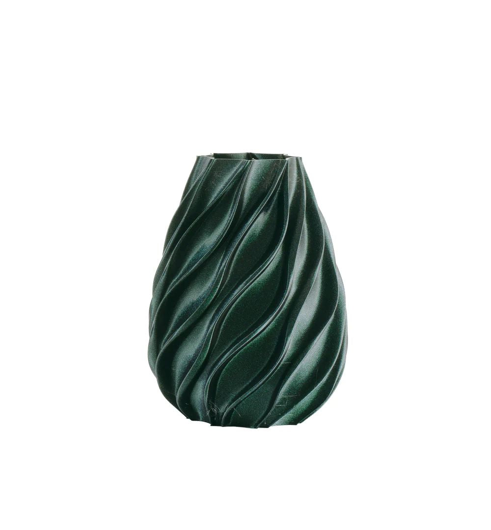 Melaverde - Vaso twist verde glitter