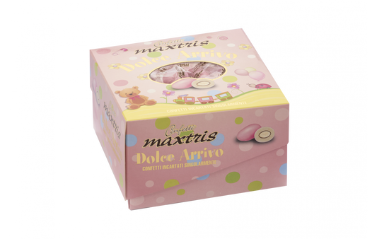 Maxtris  - Vassoio Dolce Arrivo Rosa - 0.50Kg