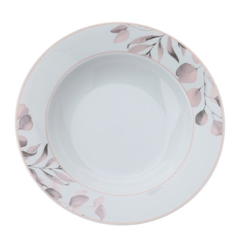 Hervit - Botanic Rosa Servizio di piatti tavola 18 pezzi in porcellana